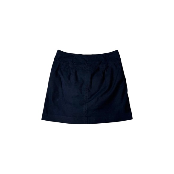 J.Crew Navy Blue Linen Cotton Skirt Sz 8 Style 89234 Schoolgirl Pleated Sailor - Picture 2 of 6